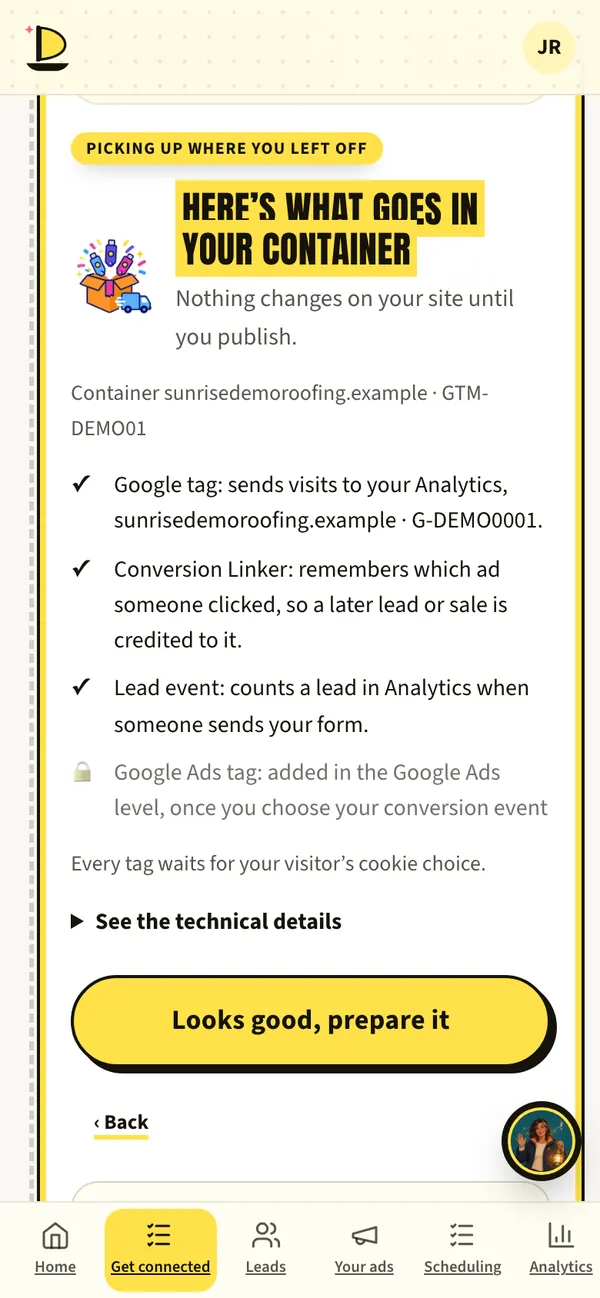 Harbor’s Tag Manager step.